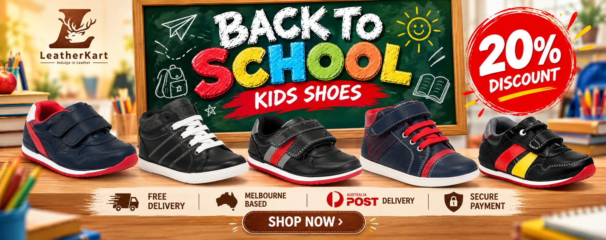 1063743leatherkart back to school kids shoes banner