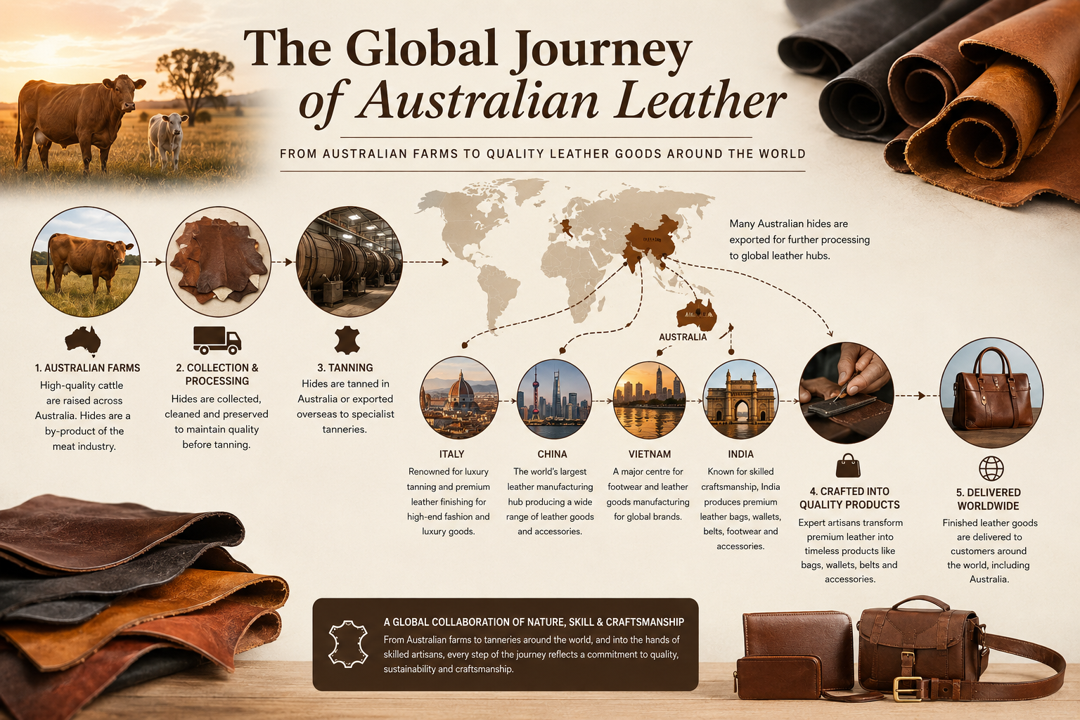 Where Does Leather in Australia Come From?
